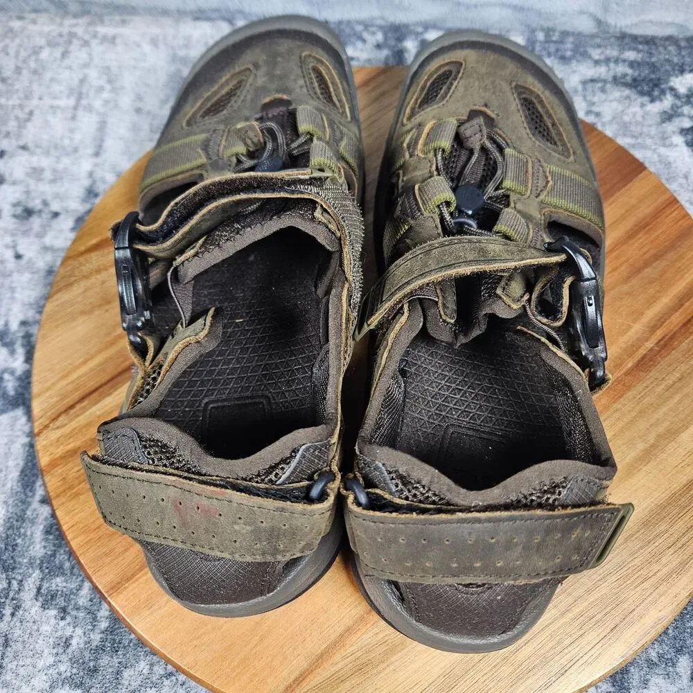 Teva Omnium 2 Sandals Men’s Size 9 Brown Leather Fisherman Hiking Shoes 1019179
